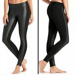 Athleta Faux Leather Front Gleam Leggings